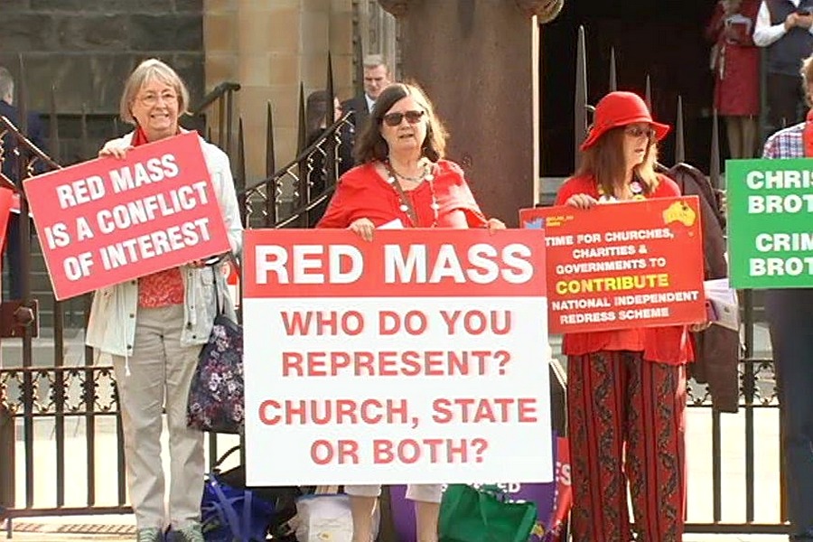 red mass protest